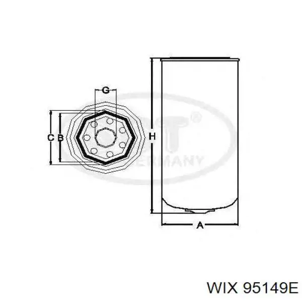 Filtr paliwa WIX 95149E cena, od 18,57 USD