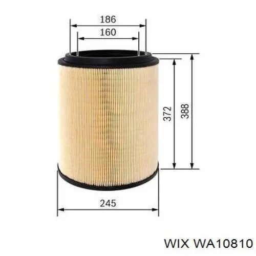 Filtr powietrza WIX WA10810 cena, od 50,23 USD