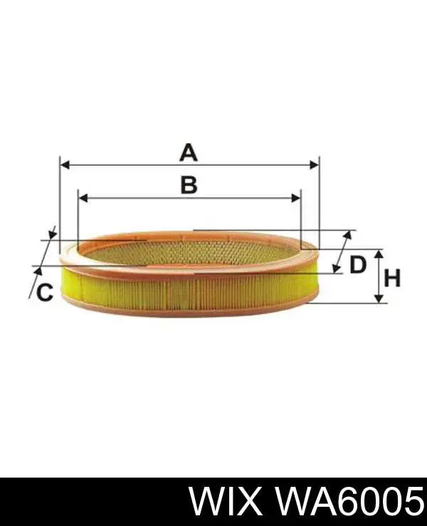 Do koszyka WA6005 WIX Filtr powietrza