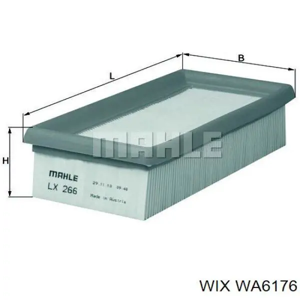 Do koszyka WA6176 WIX Filtr powietrza