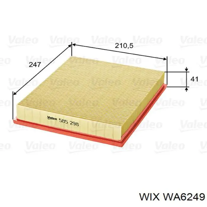 Do koszyka WA6249 WIX Filtr powietrza