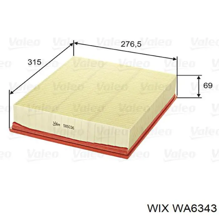 Do koszyka WA6343 WIX Filtr powietrza