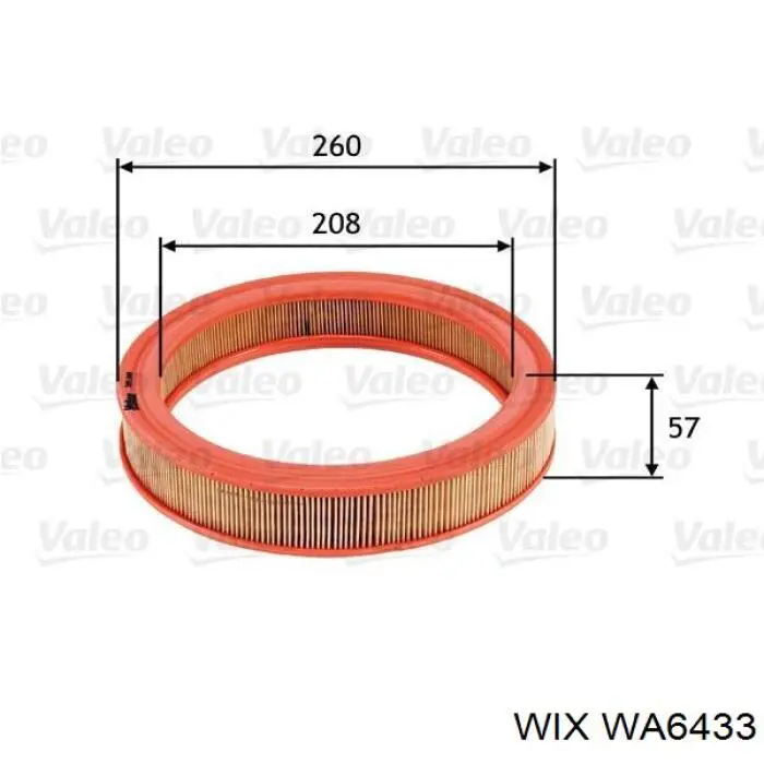 Do koszyka WA6433 WIX Filtr powietrza