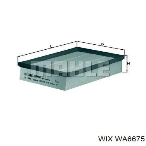 Do koszyka WA6675 WIX Filtr powietrza