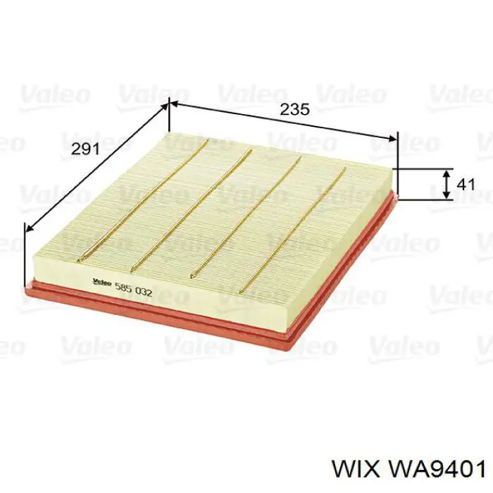 Do koszyka WA9401 WIX Filtr powietrza