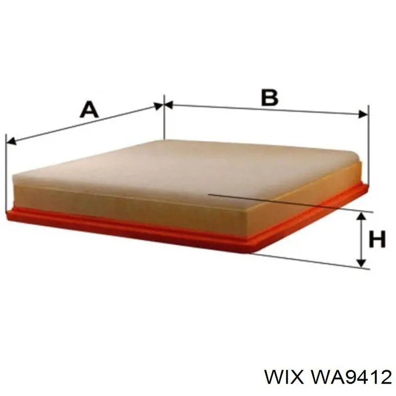 Do koszyka WA9412 WIX Filtr powietrza