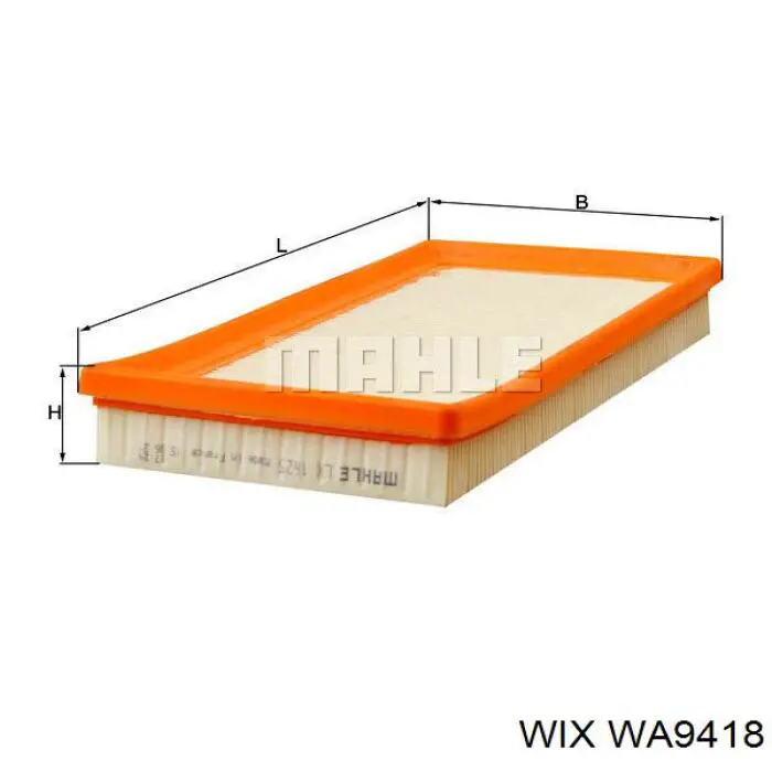 Do koszyka WA9418 WIX Filtr powietrza