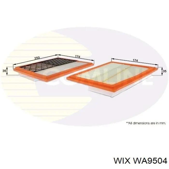 Do koszyka WA9504 WIX Filtr powietrza