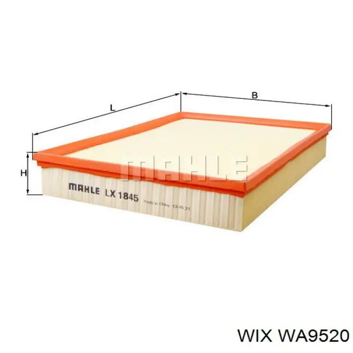 Do koszyka WA9520 WIX Filtr powietrza