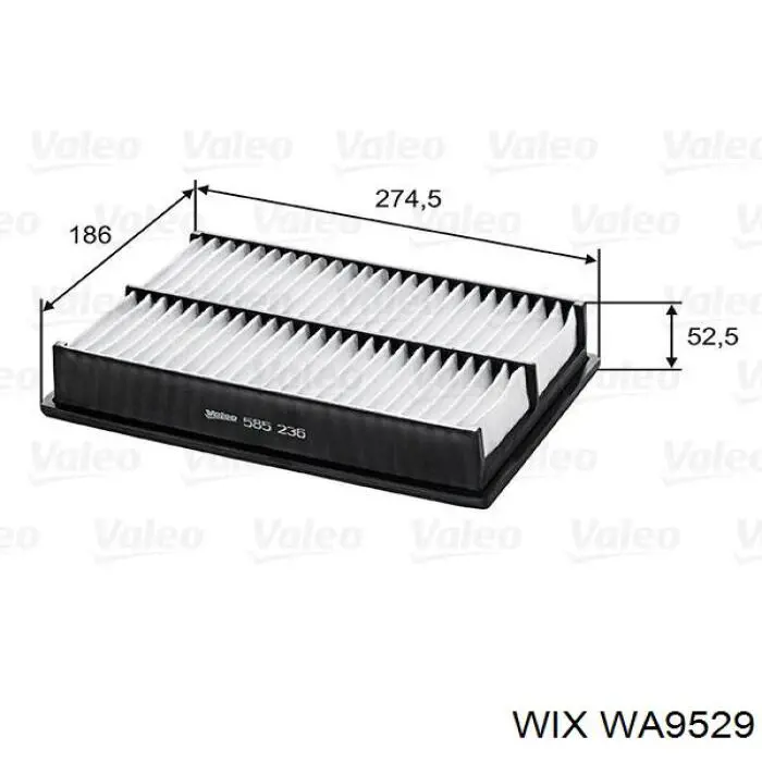 Filtr powietrza WIX WA9529 cena, od 10,22 USD