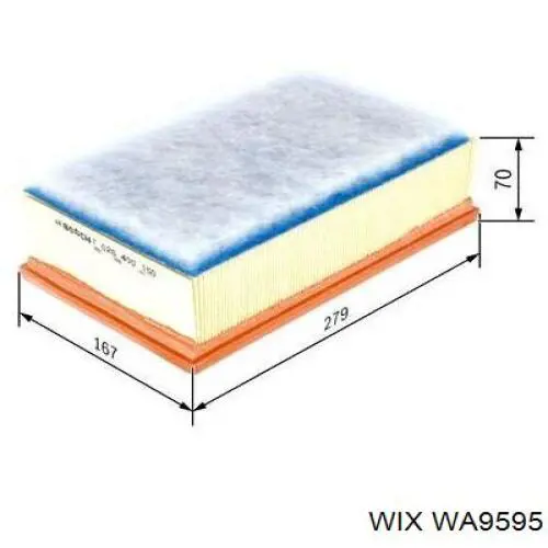 Do koszyka WA9595 WIX Filtr powietrza