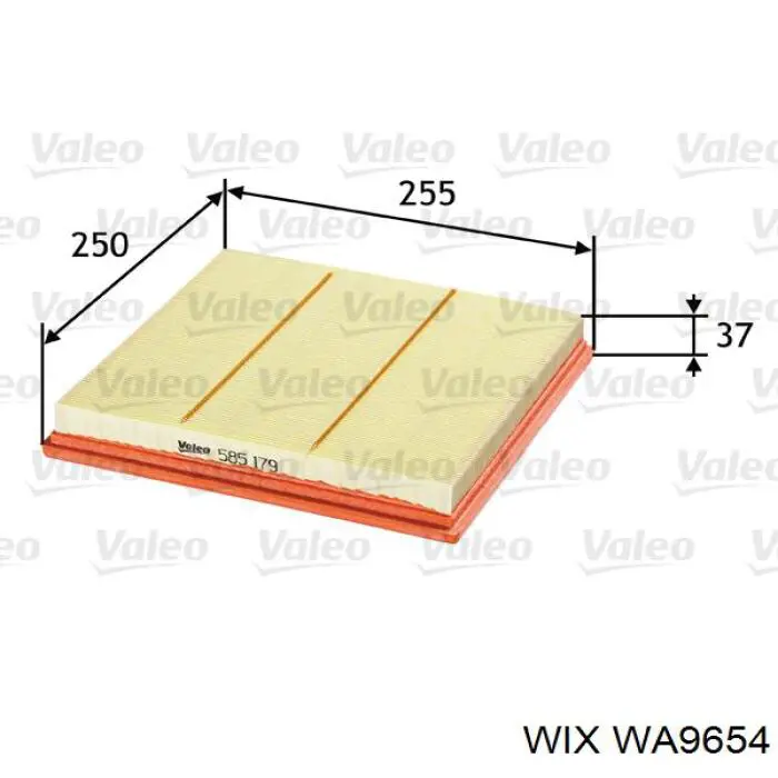 Do koszyka WA9654 WIX Filtr powietrza