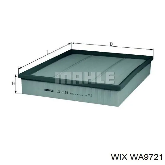 Filtr powietrza WIX WA9721 cena, od 15,21 USD