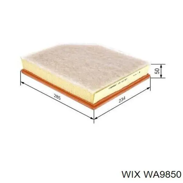 Do koszyka WA9850 WIX Filtr powietrza