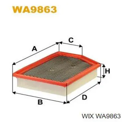 Filtr powietrza WIX WA9863 cena, od 11,41 USD