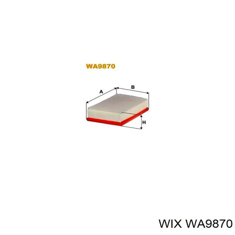 WA9870 WIX Filtr powietrza