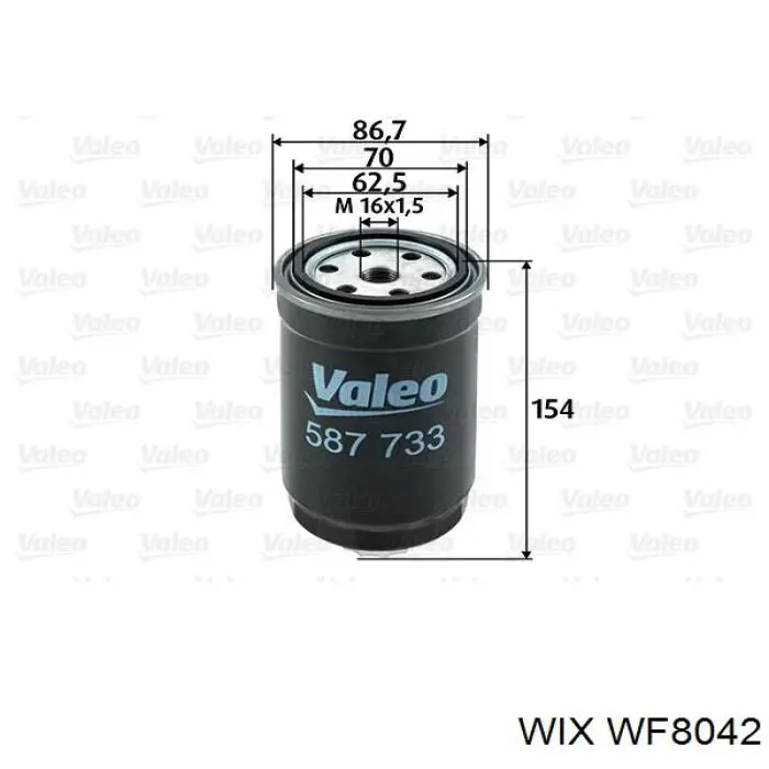 Filtr paliwa WIX WF8042 cena, od 10,93 USD