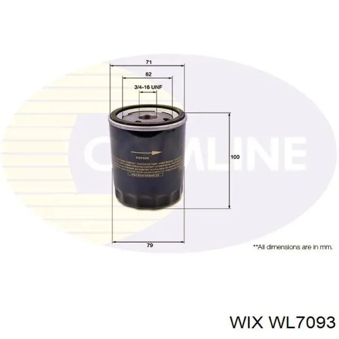 Do koszyka WL7093 WIX Filtr oleju