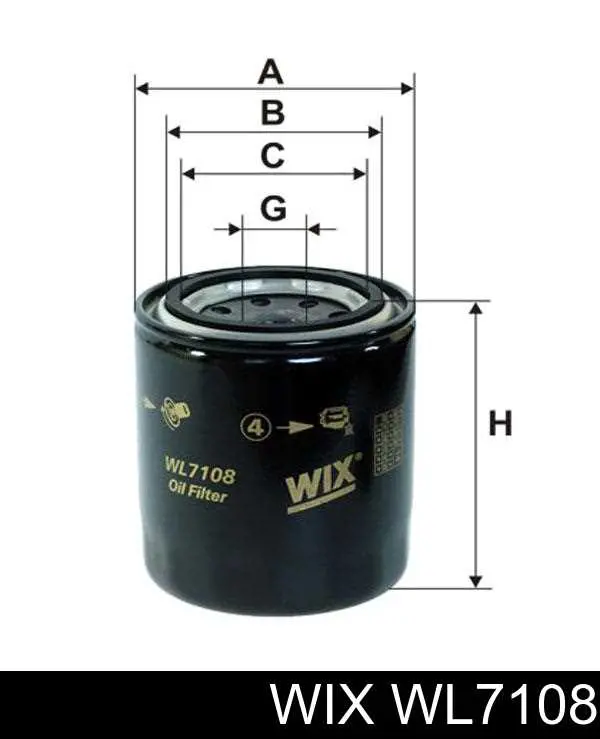 Do koszyka WL7108 WIX Filtr oleju