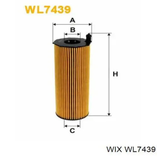 Do koszyka WL7439 WIX Filtr oleju