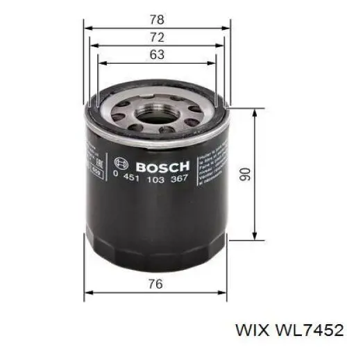 Do koszyka WL7452 WIX Filtr oleju