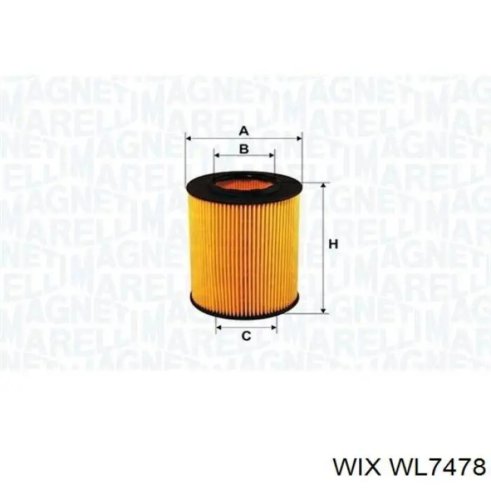 Filtr oleju WIX WL7478 cena, od 8,33 USD