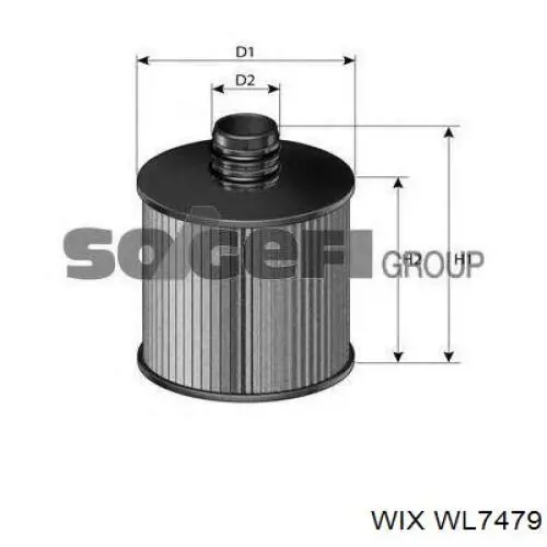 Do koszyka WL7479 WIX Filtr oleju