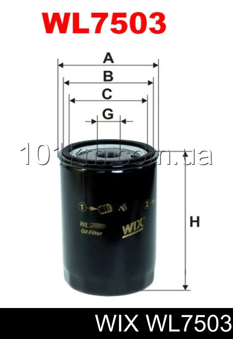 Do koszyka WL7503 WIX Filtr oleju