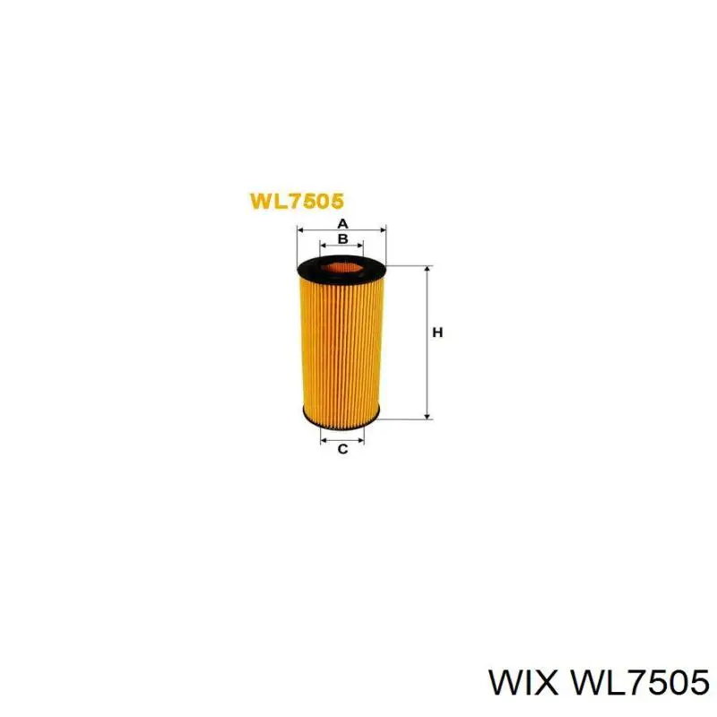 Do koszyka WL7505 WIX Filtr oleju
