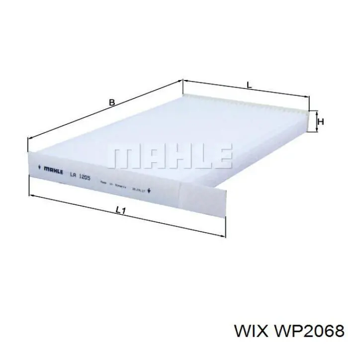 Do koszyka WP2068 WIX Filtr kabiny