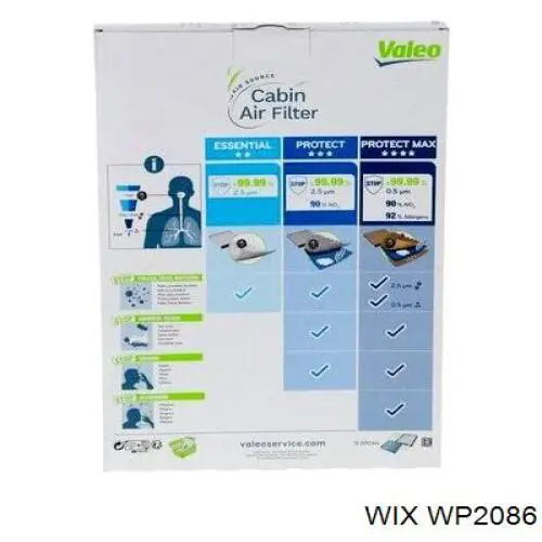 Do koszyka WP2086 WIX Filtr kabiny