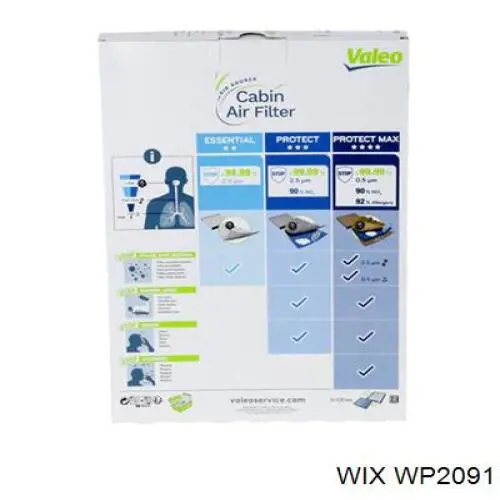 Filtr kabiny WIX WP2091 cena, od 12,24 USD