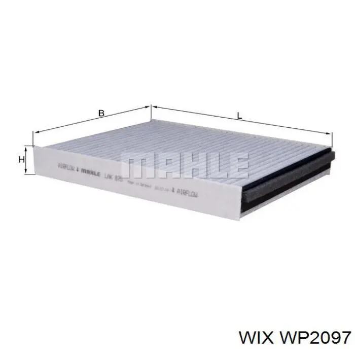 Filtr kabiny WIX WP2097 cena, od 13,45 USD