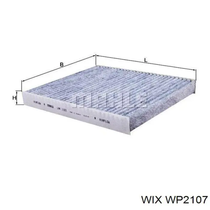 Filtr kabiny WIX WP2107 cena, od 13,69 USD