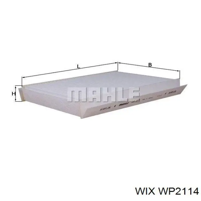 WP2114 WIX filtr kabiny