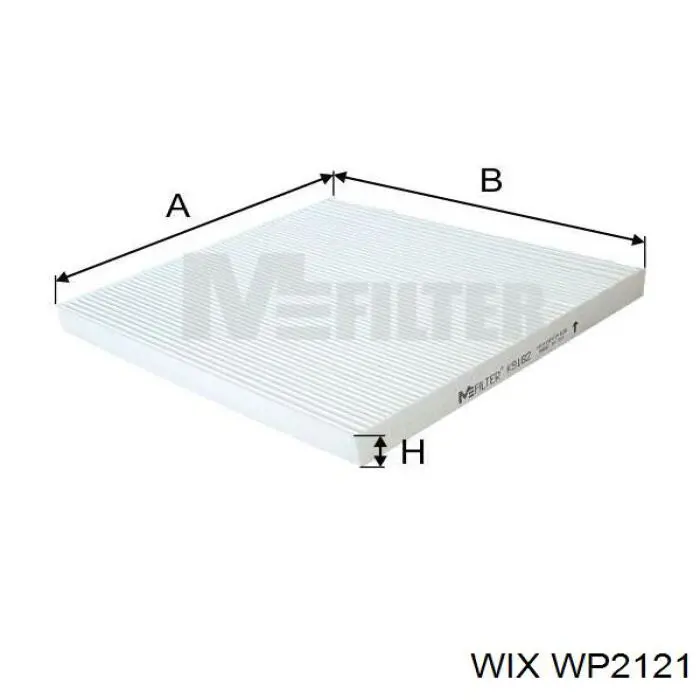 Filtr kabiny WIX WP2121 cena, od 9,85 USD