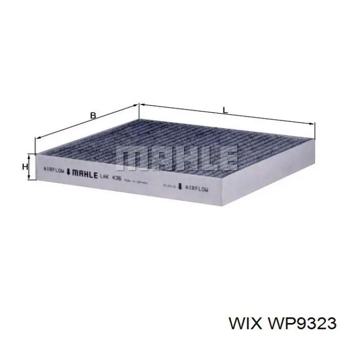 Do koszyka WP9323 WIX Filtr kabiny