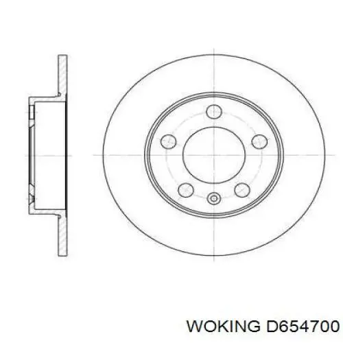 Tarcza hamulcowa tylna Woking D654700 cena, od 25,78 USD