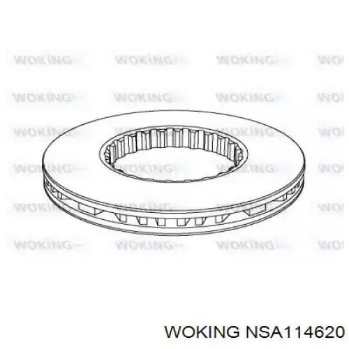 Tarcza hamulcowa przednia 20515093 Volvo