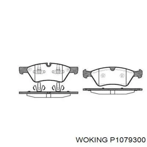 Klocki hamulcowe przednie tarczowe Woking P1079300 cena, od 40,68 USD