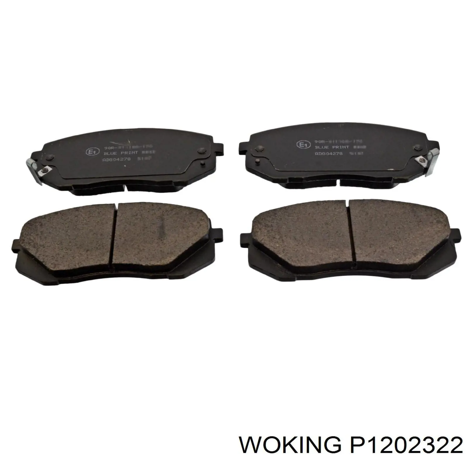 Klocki hamulcowe przednie tarczowe Woking P1202322 cena, od 27,81 USD
