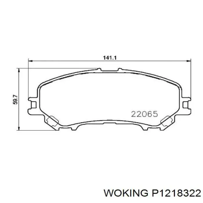 Klocki hamulcowe przednie tarczowe Woking P1218322 cena, od 26,82 USD