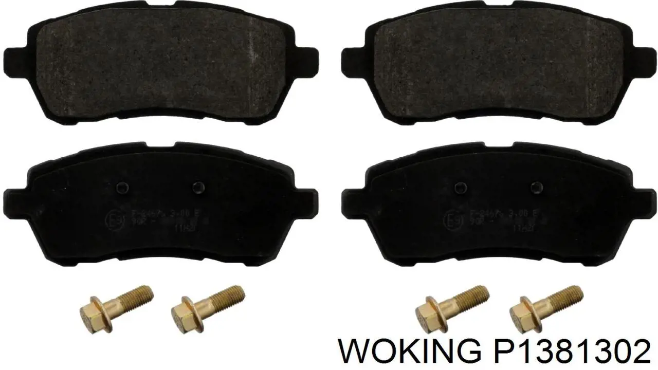 Klocki hamulcowe przednie tarczowe Woking P1381302 cena, od 29,05 USD
