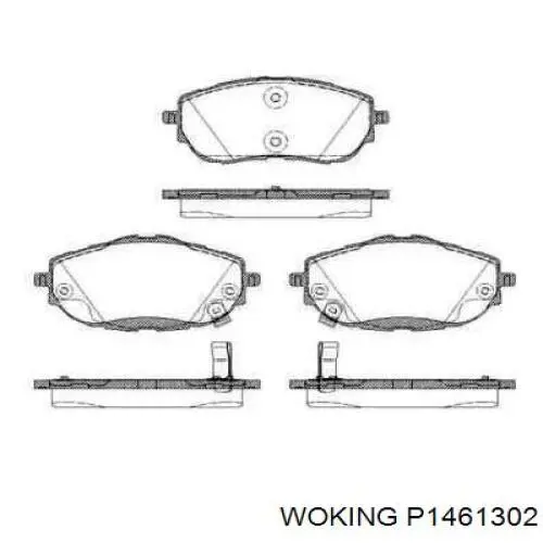 Klocki hamulcowe przednie tarczowe Woking P1461302 cena, od 29,71 USD