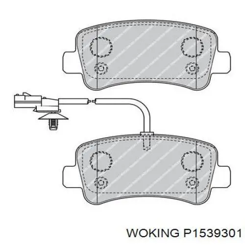 Do koszyka P1539301 Woking Okładziny (klocki) do hamulców tarczowych tylne