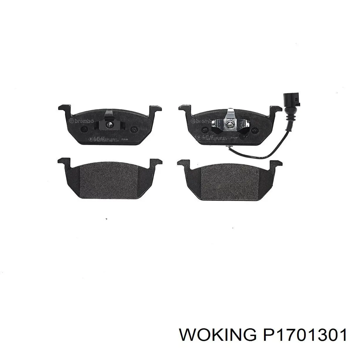 Klocki hamulcowe przednie tarczowe Woking P1701301 cena, od 30,32 USD