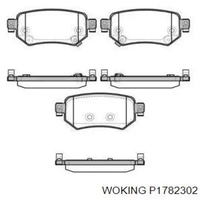 P17823.02 Woking okładziny (klocki do hamulców tarczowych tylne)