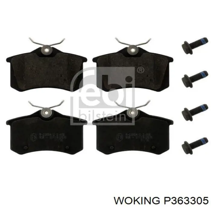 Okładziny (klocki) do hamulców tarczowych tylne Woking P363305 cena, od 21,96 USD