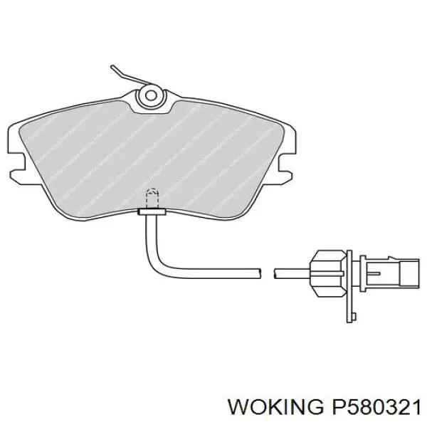 Do koszyka P580321 Woking Klocki hamulcowe przednie tarczowe