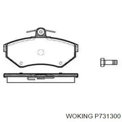 Klocki hamulcowe przednie tarczowe Woking P731300 cena, od 22,34 USD